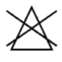 Tøjet må ikke bleges.